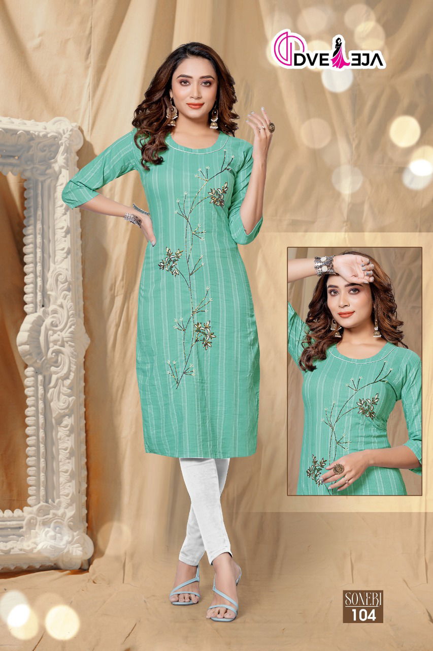 Dveeja Soneri Regular Wear Wholesale Kurtis Catalog